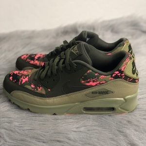 olive green and pink air max